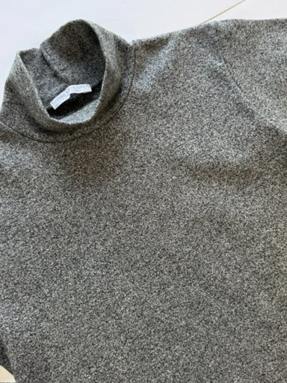 Short Sleeve Sweater Joan Vass Cotton Pull Over Gray Size 2 Made In USA